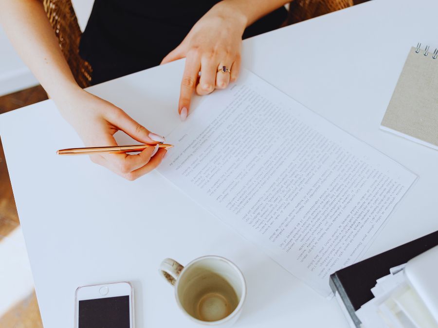 Coffee cupping scoring sheet with aroma, flavor, and acidity notes