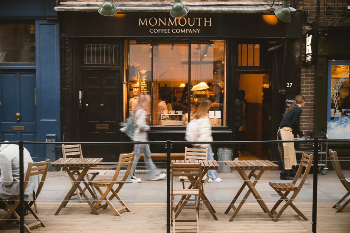 Monmouth Coffee at Borough Market, one of the best coffee shops in London