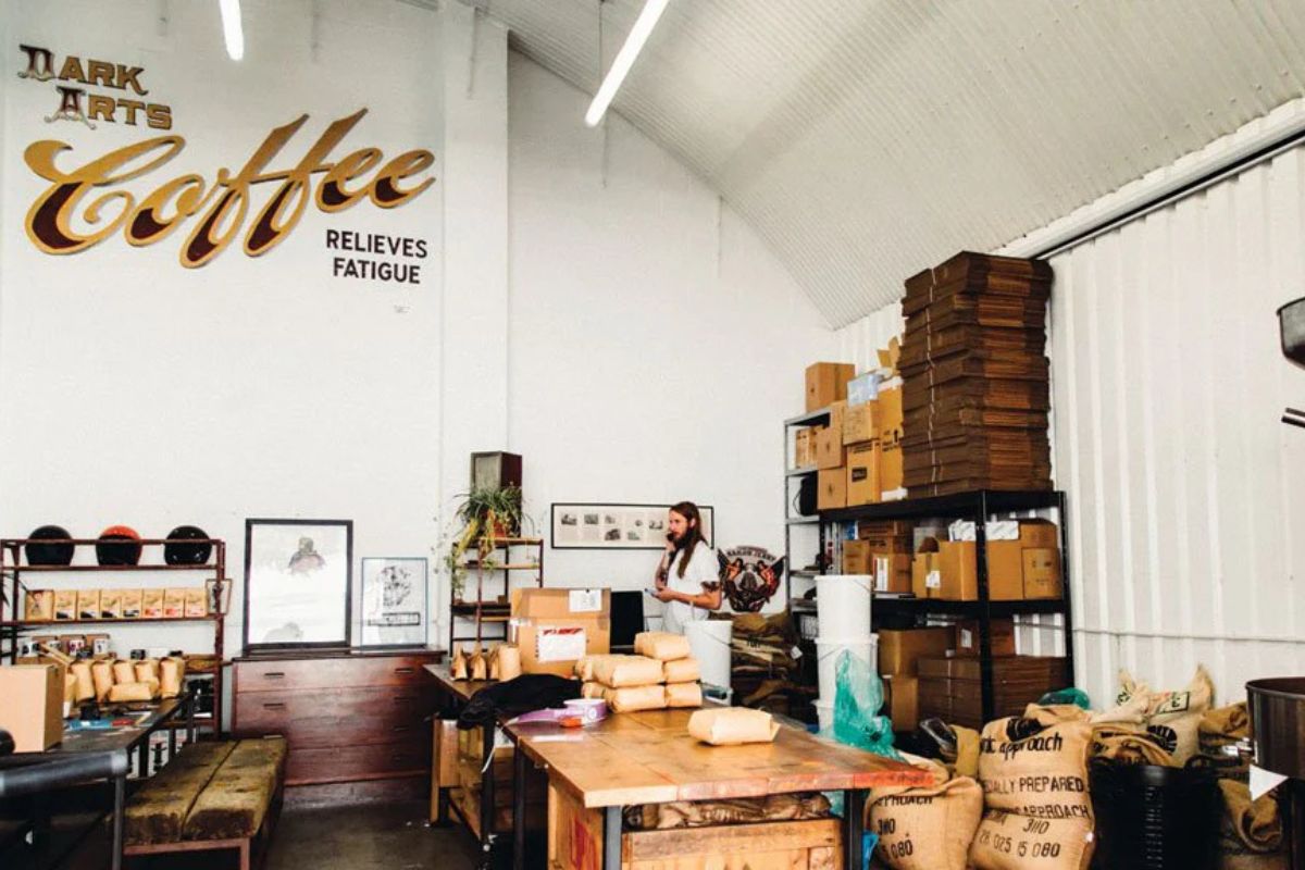 Dark Arts Coffee roastery in East London, specialty coffee shop