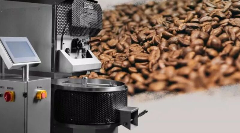 coffee roastery process inside a modern roasting facility