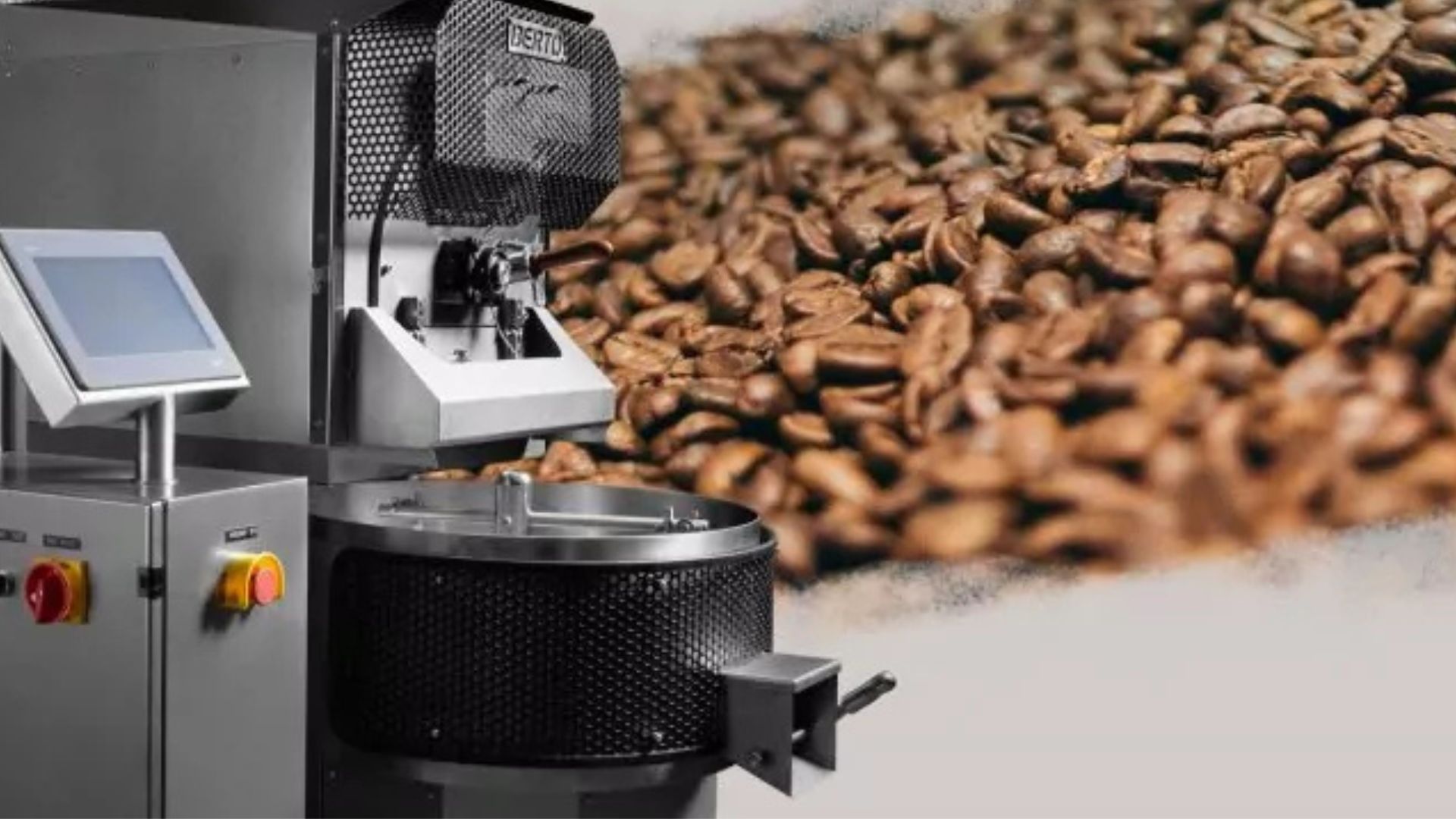 coffee roastery process inside a modern roasting facility
