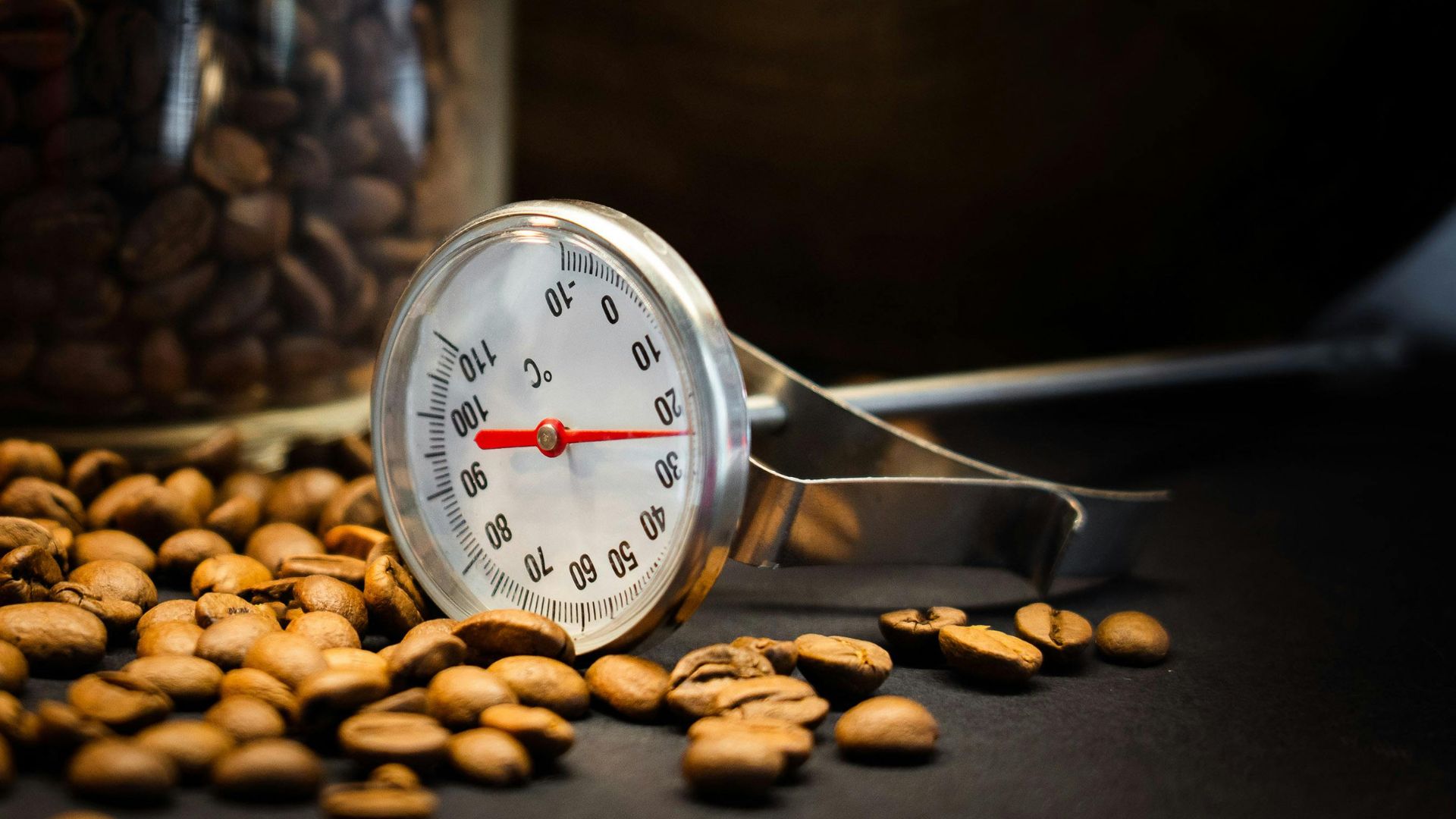 coffee roasting process in a professional roastery