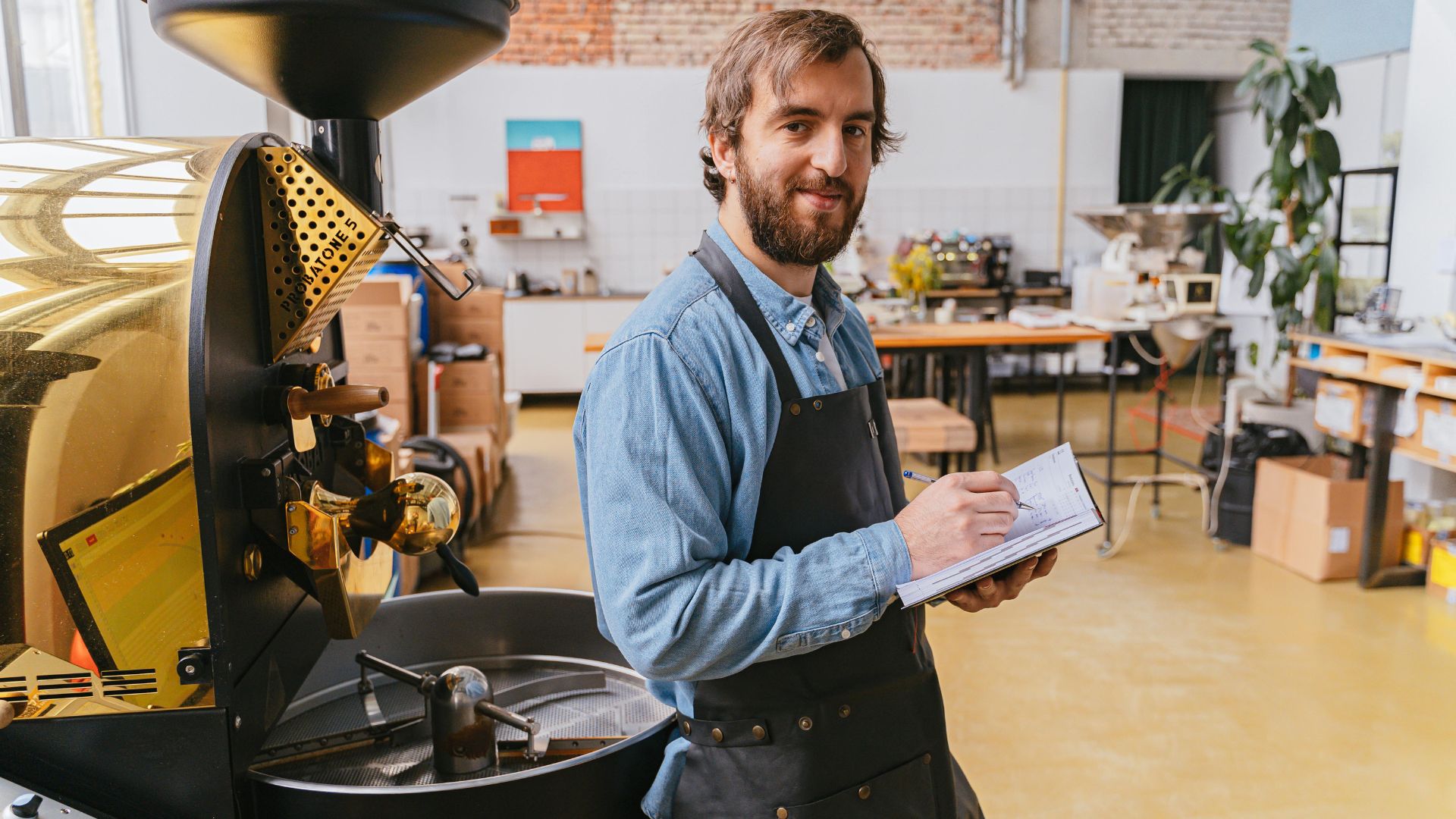 professional coffee roastery roasting coffee beans