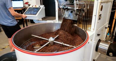 Coffee Roasting Process Using Industrial Drum Roaster
