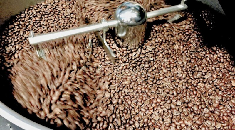 Coffee roastery production showing energy efficiency in coffee roasting operations