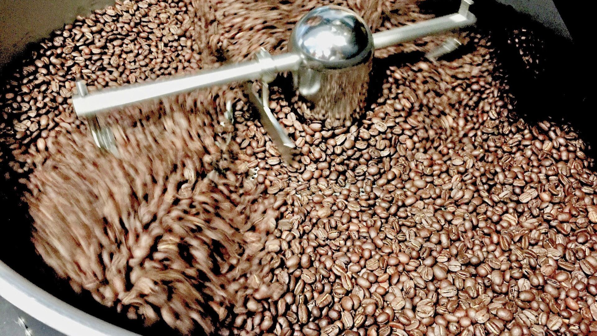 Coffee roastery production showing energy efficiency in coffee roasting operations