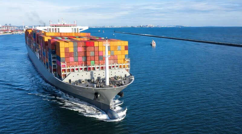 Container ship transporting coffee across global trade handoffs where margins are created or lost through risk transfer