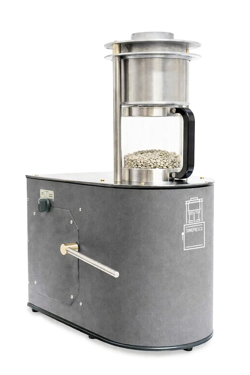 Small batch air coffee roaster for light production roasting
