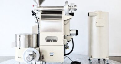 Coffee roasting equipment for small business with a 10kg drum roaster in an independent roastery